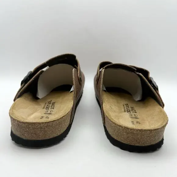 Naot Mens Spring Clogs EU 47 US 14 Brown Leather Slip On EUC  display picture 3